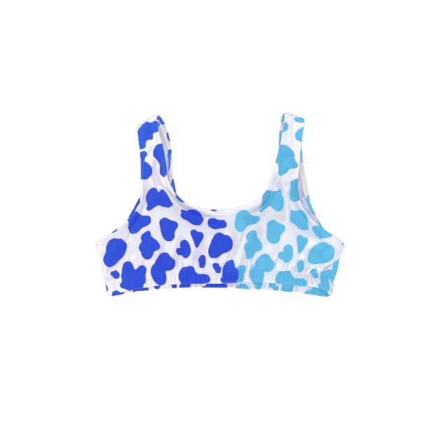 Color Changing Swimsuit Cow Print High Waisted Tops Atlantic - Kameleon Swim