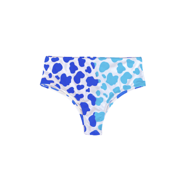 High Waisted Bikini Bottom Cow Print Color Changing - Kameleon Swim
