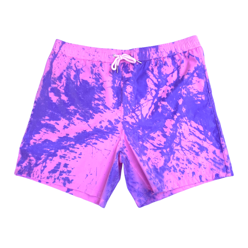 Known as candy splash these swim trunks change from purple to pink when activated by temperature. Kameleon Swim