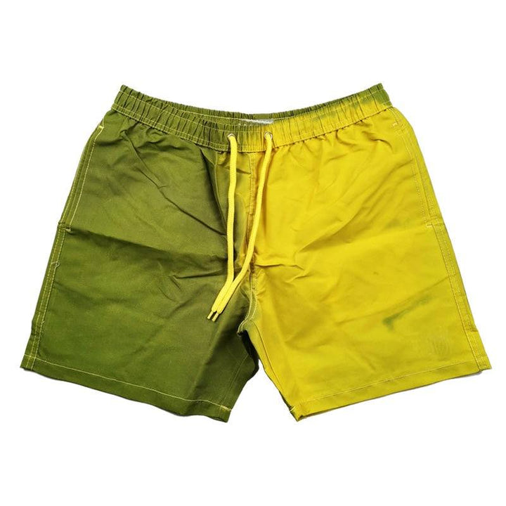 Kameleon's lemon lime color changing swim shorts. the color changes from green to lime yellow when activated by temperature change - Kameleon Swim