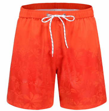 changing Color trunks men Crimson Hibiscus Shorts - Kameleon Swim