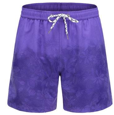 Purple Tide Hibiscus Flower Color Changing Shorts - Kameleon Swim